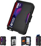 Tisoutec Wallet for Men, Slim Wallet for Men with Money Clip, Pop Up Card Case, RFID Blocking Bifold Wallets, Minimalist Leather Slots Credit Card Holder with Gift Box, (Black)