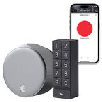 August Wi-Fi Smart Lock + Smart Keypad, Silver - Add Key-Free Access to Your Home - Great for Guests and Vacation rentals AUG-SL05-KY1-S01