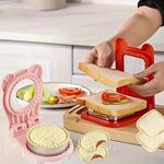 WRIZTI Sandwich Cutter and Sealer | Square Pocket Sandwiches Cutter Uncrustables Maker | Multicolor