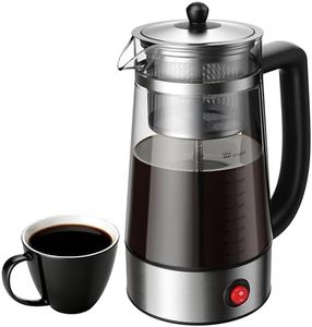 KIDISLE 10-Cup Electric Percolator Coffee Pot, Glass Percolator Coffee Maker with Borosilicate Carafe, Stainless Steel Filter Basket, 1000W