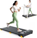 Compact Under Desk Treadmill with 2.5HP Quiet Motor, Slim Walking Pad with 6-point Shock Absorption, 38x90cm Running Area designed for Home/Office