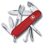 Victorinox Super Tinker, Swiss Army Knife, Medium, Multi Tool, 14 Functions, Blade, Bottle Opener, Red, Blister