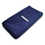 American Baby Company Heavenly Soft Chenille Fitted Contoured Changing Pad Cover, Navy, for Boys