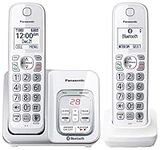 Panasonic DECT 6.0 Expandable Cordless Phone with Link-to-Cell, Answering Machine, Call Block, and Talking Caller ID - 2 Cordless Handsets - KX-TGD592CW (White)