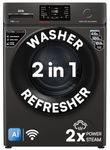 IFB 7 Kg 5 Star, DeepClean® Technology, AI Powered, WiFi, Fully Automatic Front Load Washing Machine (SERENA OXN 7012 CMS, PowerSteam®, 9 Swirl, Steam Refresh, Inbuilt Heater, Eco Inverter, Onyx)