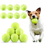 20 Pieces Dog Tennis Balls 2 Inch Pet Tennis Balls Small Dog Fetching Toy Rubber Felt Training Tennis Balls for Puppy Small and Medium Pets Dogs Playing Exercise and Practice, Yellow