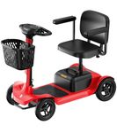 PAISEEC Powered Mobility Scooter S1-SE, 4 Wheel All Terrain Electric Scooter with PAi Safety System for Adults Seniors, 25 Miles 4 mph 280 lbs,Height Adjustable Seat, Slope Safety Mechanism