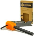 2XPLORE- Orange Ignite Blaze - Flint and Steel fire starter kit - Survival fire starter perfect for Outdoor Camping- Ferro Rod Fire Starter - Bushcraft fire starter