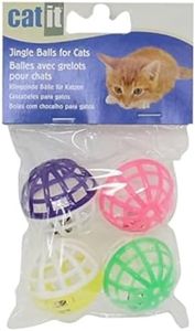 Catit 51403 Jingle Balls, 4-Piece, Purple, Pink, Green, Yellow/White