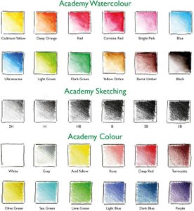 Derwent Academy 35-Piece Art Set – Drawing & Sketching Supplies