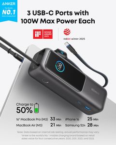 Anker 25000mAh Laptop Power Bank – High-Capacity Portable Charger
