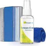 GreatShield LCD Touchscreen Cleaning Kit with Microfiber Cloth, Brush, Non-Alcoholic Spray Solution for Laptops, PC Monitors, Smartphones, Tablets, LED, TVs, DSLR Cameras, Camcorders