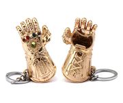 365Home Infinity Gauntlet Keychain Bottle Opener Thanos Glove Keychain Bottle Opener Thanos Beer Bottle Opener Keychain (Gold)