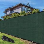 TANG Privacy Fence Screen Green 5' x 50' for Patio Garden Heavy Duty Residential Windscreen Fence Privacy Blockage for Backyard School Commercial Netting Fence Permeable 3 Years Warranty