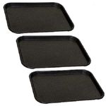 W.A Bakers Serving Platter Large Tray, Made of Premium Plastic, Rectangular Shape (3 Pcs Set). (16x11.5)