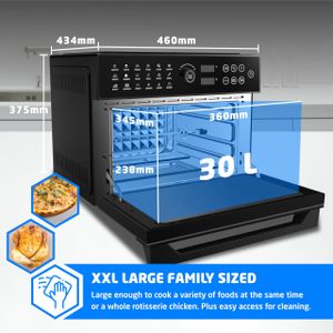 Bridge Pro 30L Air Fryer Oven – Large Capacity Countertop Cooker
