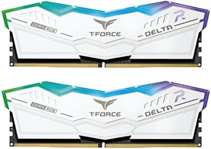 TEAMGROUP T-Force Delta RGB DDR5 Ram 32GB (2x16GB) 6000MHz PC5-48000 CL30 Intel XMP 3.0 & AMD Expo Compatible Desktop Memory Module Ram White FF4D532G6000HC30DC01