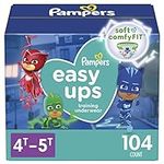 Pampers Easy Ups Boys & Girls Potty Training Pants - Size 4T-5T, 104 Count, Training Underwear