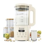 Nut Milk Maker Machine,8 in 1 New Upgrade Soy Milk Maker Automatic for Almond,Oat,Plant-Based Milk and Non-Dairy Beverages,40oz Almond Milk Maker Machine with Delay Start/Self Clean/Boil Water