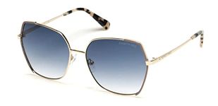 Kenneth Cole New York Women's Geometric Sunglasses, Gold / Gradient Blue, 60 mm