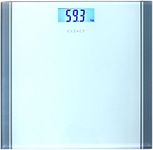 EXZACT Bathroom Scale/Peronal Scale/Digital Weighing Scale - Large Capacity 180kg / 400lb /28st - Precision, Step-on, Backlight LCD Display, Tempered Glass Platform, Slim and Smart Design (White)