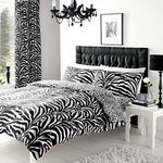 GC GAVENO CAVAILIA Zebra Skin Bed Set With Pillow Cases White/Black Double Duvet Quilt Cover, Super Soft Animal Bedding Set