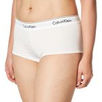 Calvin Klein Women's Modern Cotton Boyshort, White, X-Large