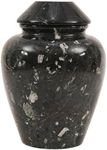 Radicaln Marble Urn 8" Inch Black H