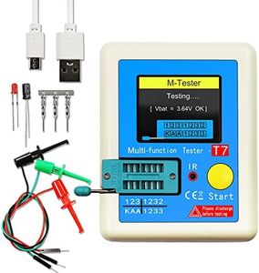 Transistor Meter LCR-T7 Multi-Function Capacitance Resistance Tester Full Color Display Transistor Meter for Diode Triode Capacitor Resistor Transistor LCR NPN PNP MOSFET