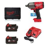 Milwaukee MWM18ONEFHIWF34-502X M18 One Key 3/4 Drive High Torque Gun Kit, 18 V, Multi