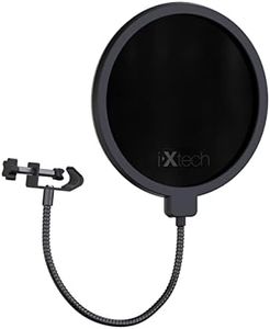 IXTECH Pop Filter for Mic Pop Filter for Blue Yeti Microphone Pop Filter Mic Pop Filter Dual Layered Sound Shield Guard Windscreen with a Flexible 360 Degree Gooseneck Clip Stabilizing.