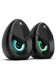 OR O R O W PC Speakers,Mini Computer Speakers with Colorful LED, Stereo 2.0 Small Desktop Speakers for pc/desktop/Monitor/Laptop,10W USB Speakers for Monitor,3.5mm Aux,USB-Powered (S208)