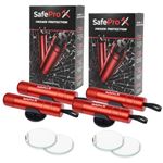 SafePro X Emergency Hammer for Car, Life-Saving Window Breaker & Belt Cutter, Compact Rescue Tool for Quick Accident Aid & Safety on the Go. (Pack of 4)