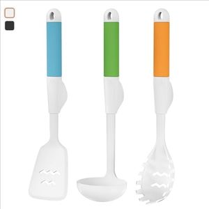 Li&Zhao Silicone Spatula Set - 3 PCS Silicone Kitchen Utensils Set Silicone Cooking Utensils Set Spatulas Silicone Heat Resistant for Nonstick Cookware, Cooking(White)