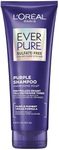 L’Oreal Paris Sulfate Free Brass Toning Purple Shampoo for Blonde, Bleached, Silver, or Brown Highlighted Hair, EverPure, 6.8 Fl Oz (Packaging May Vary)