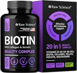 Biotin and Collagen Supplements with Keratin – Hair Skin and Nails Vitamins: Biotin 5000mcg, Keratin, Collagen for Women & Men – Skin & Hair Vitamins, Nail and Hair Growth Supplement – 60 Capsules