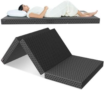 Orista™ Foldable Memory Foam Mattress Single Bed | 72x36x4 Inch | Compact & Portable, 3-Fold Design | Perfect for Floor Sleeping, Guests, and Travel| Black Jacquard