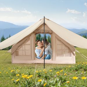 VEVOR 8-12 Person Inflatable Camping Tent – 4 Season Glamping, Skylights, Stove Jack