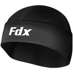 FDX Cycling Skull Cap Under Helmet Bike Thermal Running Cap (Large/X-Large) Black