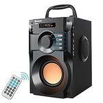 TOPROAD A100 Portable Bluetooth Speaker Wireless Stereo Bass Subwoofer with FM Radio Remote Control