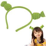 JOLINTAL Halloween Hair Band,Shrek Headband with Ears, Halloween Cosplay Prop Party Theme, Monster Shrek Green Hair Band