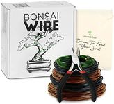 Leaves and Soul Tree Training Wire Kit - 5 Rolls (160ft) Aluminum Alloy Bonsai Plant Training Wire | Wire Cutter | Canvas Storage Bag - Bonsai Accessories for Beginners & Professionals