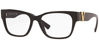 Versace - VE3283 Black/Clear Square Women Eyeglasses - 54mm, Black, 54