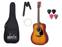 Standzo Yamah F310-TBS Right Handed Acoustic Guitar (Tobacco Sunburst, 6-Strings) With Padded Carry Bag, Belt, Picks and String - Combo Pack