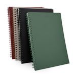 UIRIO 4 Pack A5 Spiral Notebooks for School - 7mm College Ruled Lined Paper - Note Taking, Composition, Writing, Journal, Diary for Study, Work, Students, Office Use (4, Assorted)