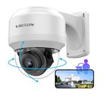 (Compatible for Hikvision) 5MP Outdoor PTZ PoE IP Camera with Audio, Security Speed Dome Pan Tilt 4X Optical Zoom /2.8~12mm Lens,Human/Vehicle Detection,132ft IR Night Vision,IP66 (2504PTZ)