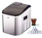 Allied Appliances Ice Cube Maker Machine, 20Kg crystal clear solid ice cube ice in 24 hours, 24 Ice Cube pieces in 13-23 minutes, Steel Body with Fully Automatic for hotel, home, restaurent etc