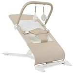 Baby Delight Alpine Deluxe Portable Bouncer, Infant, 0-6 Months, 100% GOTS Certified Cotton Fabrics, Organic Oat