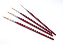 Lexicon Select Rigger Brush Set of 4 Artists Fine Detail Paint Brushes Pack in Sizes 0, 1, 2, 3