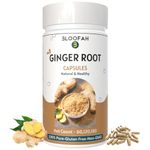 Bloofah Ginger Capsules 500mg -120 Count | 100% Pure Ginger (Soth) Root Extract Powder | Non-GMO, Gluten-Free Formula | Natural Herbal Supplement